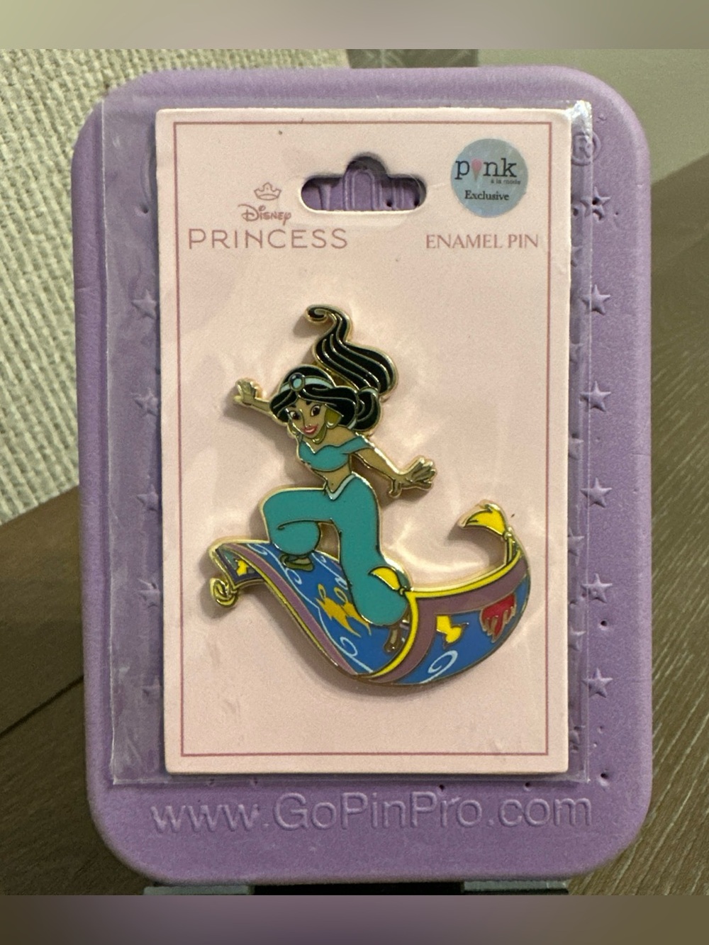 Jasmine on Magic Carpet Pink A La Mode (PALM) Disney Pin